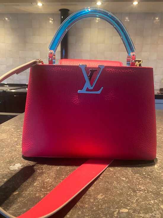 Louis Vuitton Capucines dupe bag red